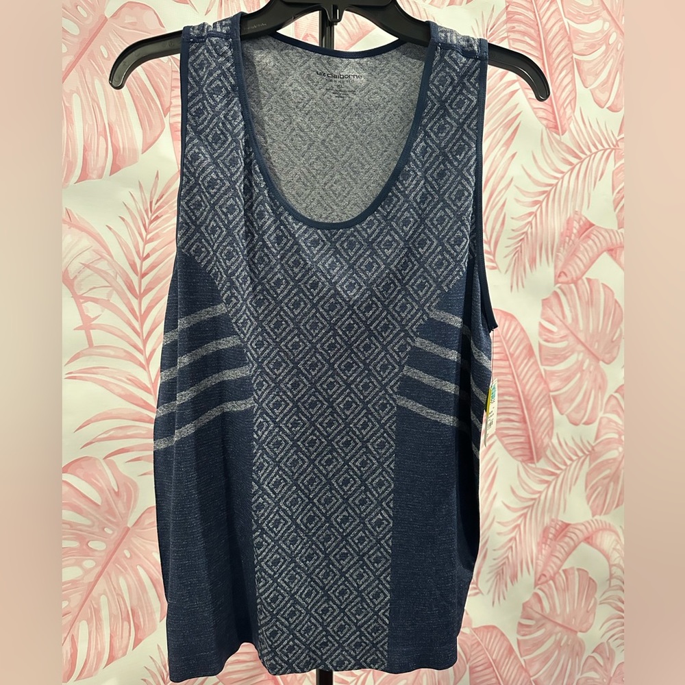 NEW Liz Claiborne Navy Blue Weekend Tank Top XL